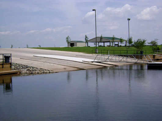 This is a photo of the boat launch at Red River South Marina & Resort south of Bossier City in Bossier Parish.